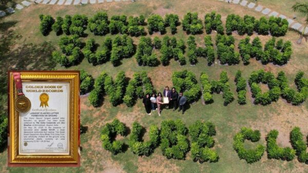 The Cube Club Creates World Record with 10,000 Plant Green Installation, Celebrates 1 Lakh Tree Plantation Milestone with Jackie Shroff