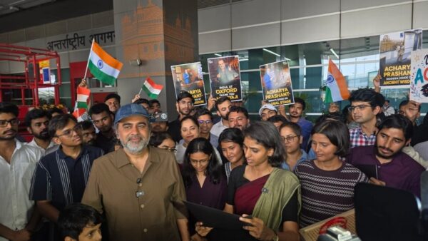 Philosopher & bestselling Author Spoke to the Media at Delhi Airport